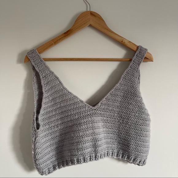 Handmade Crochet Crop Cami - Picture 2 of 3